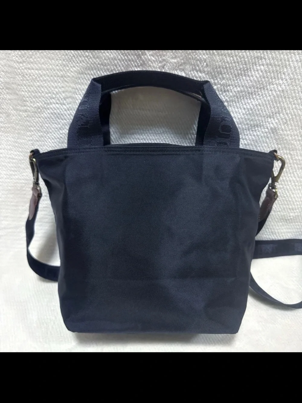 Mulberry Black Nylon Messenger with Brown Leather Patch